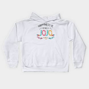 Happiness Is Being A Jojo Wildflowers Valentines Mothers Day Kids Hoodie